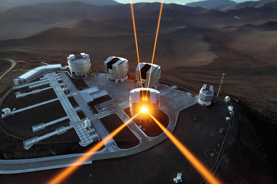 Drone image from ESO’s VLT